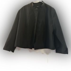 NEIL ALLEN tuxedo collar full zip one button blazer sports coat black 4XL Black
